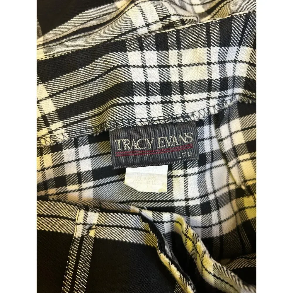 Tracy Evans Women’s Vintage Plaid Pleated Skirt Size 7 (S) Y2K Academia Preppy